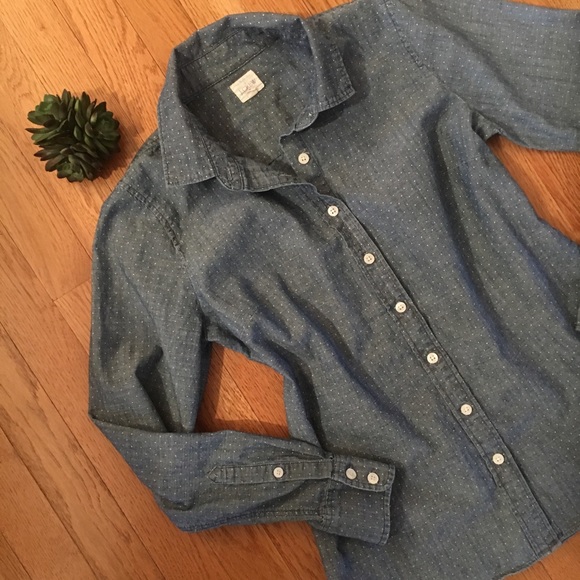 J. Crew Tops - {j.crew} Button Down Chambray "The Perfect Shirt"